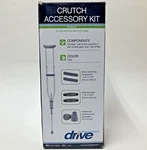 Crutches Accessory Kit Medical Drive Grey Arm Cushions Hand Grips Tips RTL10395. Fixed Price $9.97.