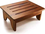 6.5" Acacia One Step Stool For Adults (no Assemble Required)- 500 Lbs Woode. Fixed Price $53.36.