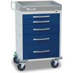 Detecto RC33669BLU-L 5-DRAWER Rescue Medical Cart, Blue, With Accessories. Fixed Price $2053.87.
