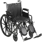 Wheelchair Drive Silver Sport 2 Dual Axle Full Length Arm Elevating Legrest Blac. Fixed Price $220.71.