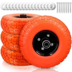 10" 4.10/3.50-4 Flat Free Solid Polyurethane Tire And Wheel With 5/8" Axle Bo.... Fixed Price $76.55.