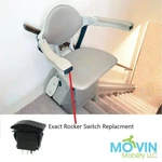 RSW-00104 Bruno Rocker Switch For Stairlifts SRE-3000 SRE-2010 SRE-1550 SRE-2750. Fixed Price $22.95.