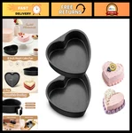 Nonstick 8" Heart Cake Pan Set - 2 Pcs Baking Molds For Weddings, Birthdays, Val. Fixed Price $32.99.