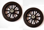 Healthline Wheels For Walker Rollator, 6 Inch Pair, Black (2) (front). Fixed Price $19.85.