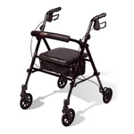 Carex Step 'n Rest Aluminum Rollator Walker With Seat, Black - Rolling. Fixed Price $261.36.