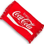Vintage Enjoy Coca Cola Classic Red Stadium Lap Throw Blanket 1990S By 3 Strikes. Fixed Price $27.27.