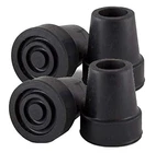 4 Pcs Black Sky Med 5/8" Shaft Round Curved Handle Cane Replacement Rubber Tip. Fixed Price $16.43.