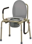 Nova Drop-arm Patient Transfer Toilet Commode W/ Push-button & Splash Guard. Fixed Price $189.95.