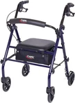 Carex Steel Rollator Walker With Seat And Wheels - Rolling For Seniors. Fixed Price $58.32.