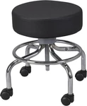 Drive Medical Round Stool With Wheels, Black. Fixed Price $154.00.