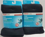 2PK Cvs Black Firm Compression Over The Calf Length Unisex Socks Size L/xl. Fixed Price $18.50.