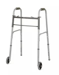 Medline Easy Care 2-BUTTON Folding Walker With 5" Wheels MDS86410W54BH Pack. Fixed Price $89.99.