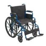Drive Medical Wheelchair Blue Streak W/ Flip Back Desk Arm + 20" Seat Footrest. Fixed Price $139.97.