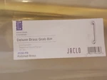 Jaclo 2536-PB 36" Deluxe Grab Bar With Traditional Round Flange, Polished Brass. Fixed Price $450.00.