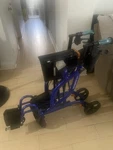 Hugo Blue Rollator Walker Foldaway Adjustable Handles Seat Backrest Lightweight. Fixed Price $63.99.