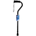 Carex Black Offset Walking Cane W/strap Aluminum/plastic 39.5"H. Fixed Price $38.07.