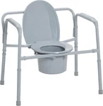 Drive Medical 11117N-1 Bariatric Commode Chair For Toilet With Arms, Gray. Fixed Price $179.00.