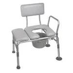 Transfer Bench Commode Chair Padded Seat Toilet Gray Drive Medical 12005KDC-1. Fixed Price $154.99.