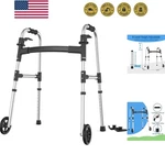 Walkers For Seniors, Folding With Ski Glides 5'' Front Wheel Medical L.... Fixed Price $88.87.