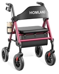 Heavy Duty Rollator Walker For Seniors W/ Seat Foldable All-terrain Wheels. Fixed Price $109.00.