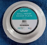 Vive Health Spill-proof Scoop Plate 9" 2 Pk White Dish Wall Disabled Hand Sides. Fixed Price $19.99.