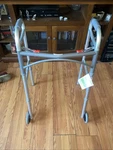 Mckesson 32-39 Inch Folding Walker With 5 Wheels. Fixed Price $40.00.