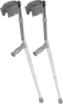 Pack Of 2 Medline Aluminum Forearm Crutches, Adult, Cuff Size 4". Fixed Price $43.00.