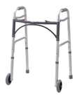 Walker Folding 2-BUTTON Adult Alum W/5 Wheels (drive) CS/4. Fixed Price $178.78.