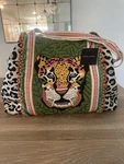 Leopard Animal Embellished Tote By America & Beyond. Fixed Price $129.00.