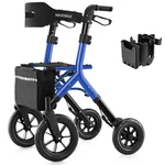 All-terrain Rollator Walker With 12INCH Rubber Wheels, Seat & Backrest, Foldable. Fixed Price $159.99.
