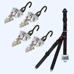 4 Qrt Dlx Retractors L-track Fittings Retractable Lap & Shoulder Belt. Fixed Price $696.00.