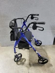Hugo Elite Rollator Walker With Seat Backrest Saddle Bag Folding - Blue. Fixed Price $172.98.