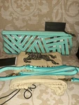 Authentic Burberry Nova Check Large Clutch Detachable Strap Purse Bag Opal Nwt. Fixed Price $799.99.