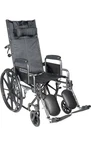New Drive Silver Sport Full-reclining Wheelchair Model# SSP16RBDFAV Inch Seat. Fixed Price $199.99.