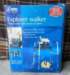Carex Explorer Walker Folding Deluxe Model Supports 300 Lbs. Fixed Price $76.00.