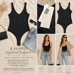 Nwt Supply Highland Bodysuit Black Size Small Ultra Soft Everyday Essential. Fixed Price $15.00.