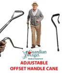Offset Handle Walking Cane (black) (31"-40" Adjustable) By Guardian Angel. Fixed Price $24.99.