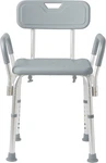 Medline Shower Chair With Backrest And Padded Armrests - 350 Lb. Capacity, Bath. Fixed Price $52.38.