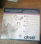 Drive Elongated Raised Toilet Seat With Arms 5" Height - 300 Lbs Max Open Box. Fixed Price $15.99.