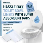 Lunderg Toilet Bowl Liners With Super Absorbent Pads - Value Pack 50 Count Unive. Fixed Price $55.56.