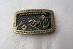 1989 Sealift Arco Alaska Portland Fabrication Site Belt Buckle Anacortes Brass. Fixed Price $29.95.