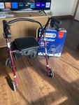 Drive Medical Adjustable Height Rollator With Inches Wheels - Red (RTL10261RD). Fixed Price $35.00.