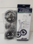 New Drive 5" Universal Walker Wheels Versatile Adjustable Item #10109 In Box Nib. Fixed Price $17.05.