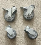 Drive Patient Lift Swivel Wheels 2-4" Locking, & 2-3" Non-locking W/ Hardware. Fixed Price $125.00.