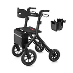 Rollator With Seat, Tall Walkers For Seniors, 12" Big Rubber Wheels Al.... Fixed Price $256.16.