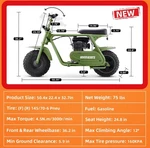 99CC 4-STROKE Gas Bike, All-terrain Mini Dirt For Adults With Led Headlight. Fixed Price $1479.36.