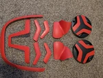 Used Permobil M3 V.2 Red Orang Color Accent Kit. Set All Prongs Good!!. Fixed Price $45.00.