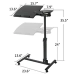 Laptop Notebook Rolling Desk Stand Overbed Tiltable Tabletop Comfortable. Fixed Price $39.69.