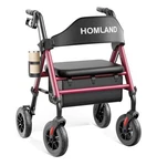 Homland RW-410 Reinforced Rollator Walker Black 8 Wheels W/ Seat New Open Box. Fixed Price $29.99.