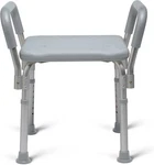 Medline Backless Shower Chair With Arms - 350 Lb. Capacity, Bench, Stool, Seat. Fixed Price $34.99.